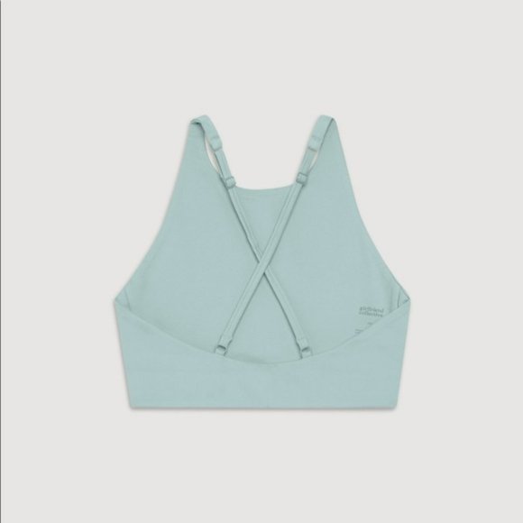 Girlfriend Collective Topanga Green Pond Sports Bra - Picture 4 of 9